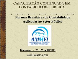 CAPACITAÇÃO CONTINUADA EM CONTABILIDADE PÚBLICA