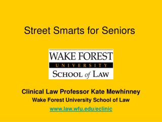 Street Smarts for Seniors