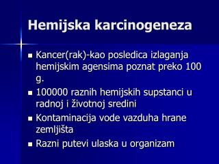 Hemijska karcinogene z a