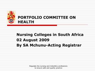 PORTFOLIO COMMITTEE ON HEALTH