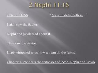 2 Nephi 11-16