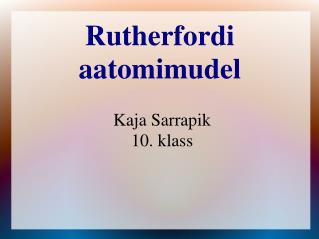 Rutherfordi aatomimudel
