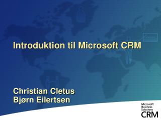 Introduktion til Microsoft CRM