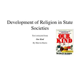 Development of Religion in State Societies