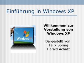 Einführung in Windows XP