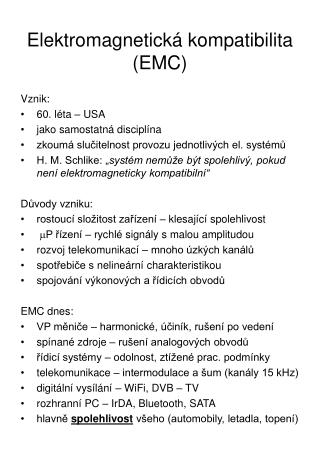 Elektromagnetická kompatibilita (EMC)