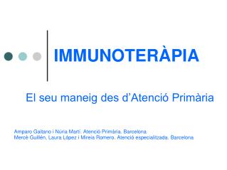 IMMUNOTERÀPIA