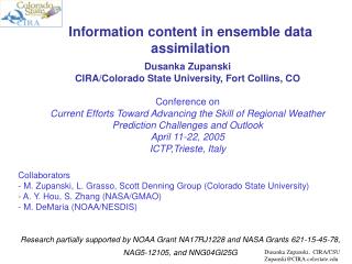 Information content in ensemble data assimilation