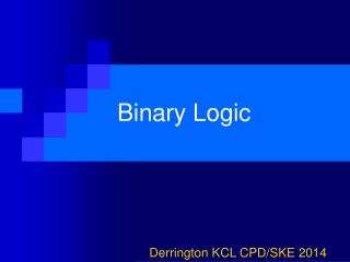 Binary Logic