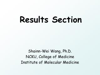 Results Section