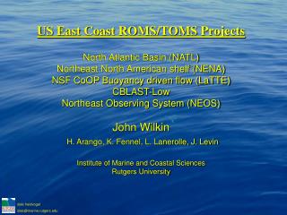 Nested Interdisciplinary Modeling along the U.S. East Coast