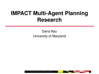 IMPACT Multi-Agent Planning Research