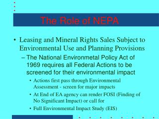 The Role of NEPA