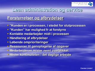 Lean administration og service