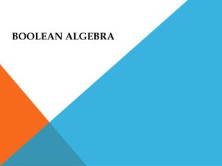 Boolean algebra