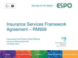 Insurance Services Framework Agreement – RM958