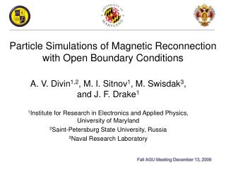 Particle Simulations of Magnetic Reconnection with Open Boundary Conditions