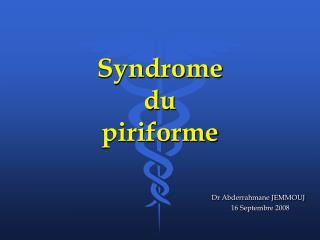 Syndrome du piriforme