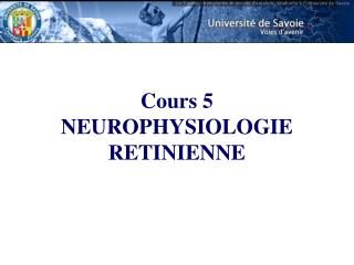 Cours 5 NEUROPHYSIOLOGIE RETINIENNE