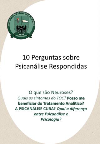 10 Perguntas sobre Psicanálise Respondidas O que são Neuroses?