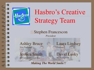 Hasbro’s Creative Strategy Team