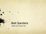 Belt Sanders