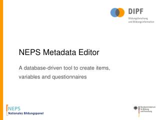 NEPS Metadata Editor