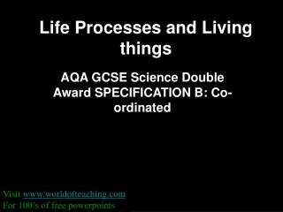 Life Processes and Living things