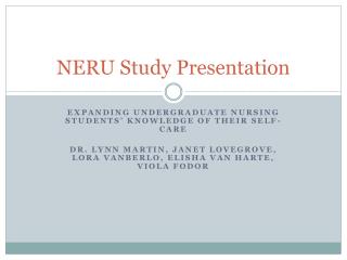 NERU Study Presentation