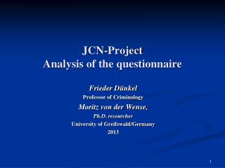 JCN-Project Analysis of the questionnaire