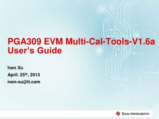 PGA309 EVM Multi-Cal-Tools-V1.6a User’s Guide