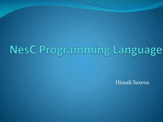 NesC Programming Language