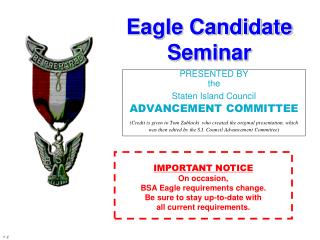 Eagle Candidate Seminar