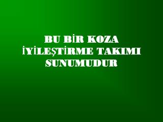 BU BİR KOZA İYİLEŞTİRME TAKIMI SUNUMUDUR