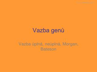 Vazba genů