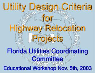 Utility Design Criteria for