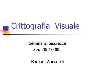 Crittografia Visuale