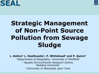 Strategic Management of Non-Point Source Pollution from Sewage Sludge