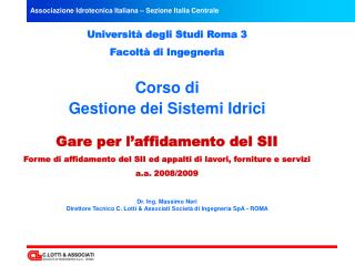 Gare per l’affidamento del SII