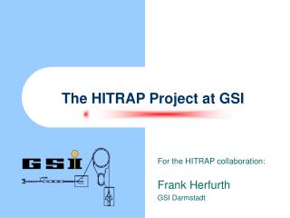 The HITRAP Project at GSI