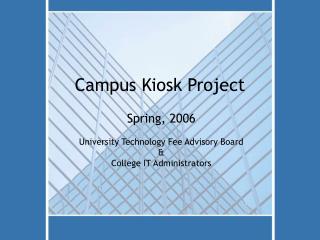 Campus Kiosk Project