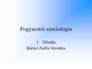 Fogyasztói szociológia