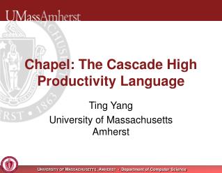 Chapel: The Cascade High Productivity Language