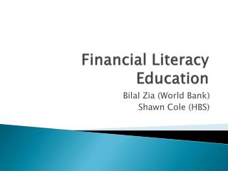 Financial Literacy Education