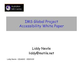 IMS Global Project Accessibility White Paper