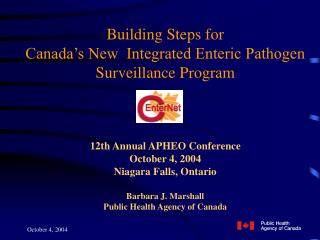 Building Steps for Canada’s New Integrated Enteric Pathogen Surveillance Program