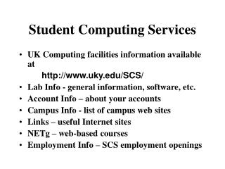 Student Computing Services