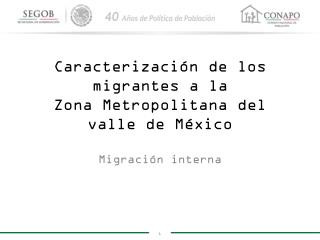 Caracterización de los migrantes a la Zona Metropolitana del valle de México