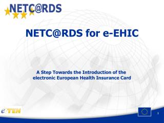 NETC@RDS for e-EHIC