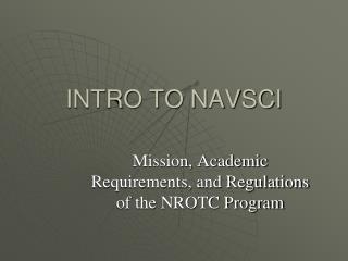 INTRO TO NAVSCI